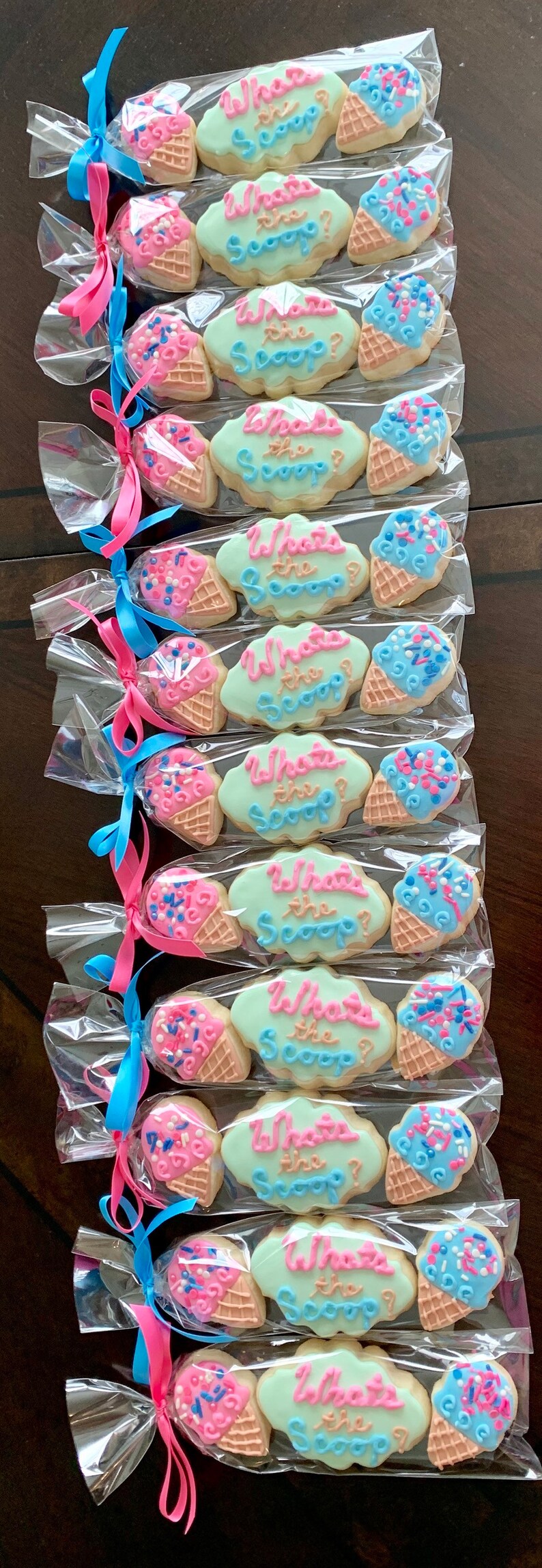 Gender Reveal Baby Shower Party Favor Cookie Sleeves Etsy