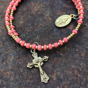 Catholic Rosary bracelet, Catholic Jewelry, Religious Jewelry, Beaded Bracelet, Dainty, Rosary Bracelet