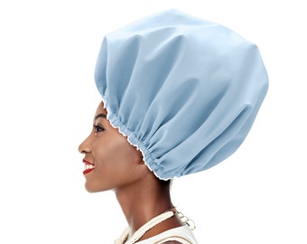 Shower Cap Generous Med Large XLarge for Locs Braids Adjustable Elastic Quick Dry Hand Wash Made in UK