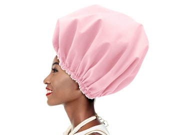 Shower Cap Generous Med Large XLarge for Locs Braids Adjustable Elastic Quick Dry Hand Wash Made in UK