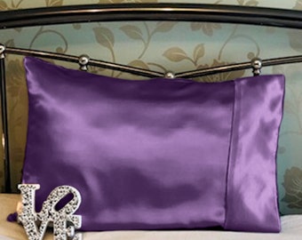 Satin Silky Soft Pillowcase No Bed Hair No Ruffled Beard Face Wrinkles Anti Ageing No Fuzz Conserves Night Products Free Pouch Machine Wash
