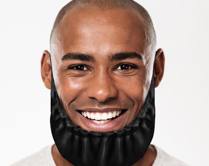 Satin Beard Rag Single Colour Beard Protector Beard Bonnet Bib for Sleep Protection over Food Moisturise Adjustable Ear Elastic Washable