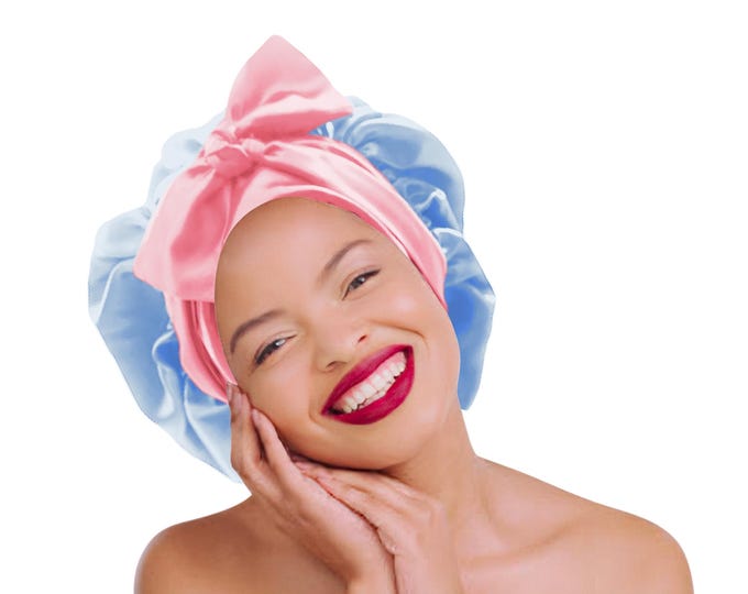 Satin Sleep Bonnet: Leakproof Moisture Retention, Adjustable Hair Care