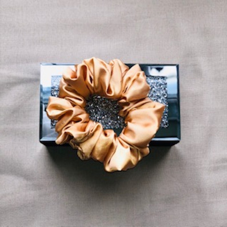 Silky Satin Jumbo Scrunchies Easy Stretch Elastic for Curly Long Ponytail Pineapple Style Hair No Crease Kind to Hair No Pull Machine Wash