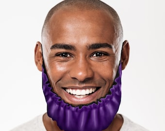 Satin Beard Rag Hair Protector Beard  Bonnet Beard Bib for Sleep Protection over Food Moisturise Adjustable Ear Elastic Washable