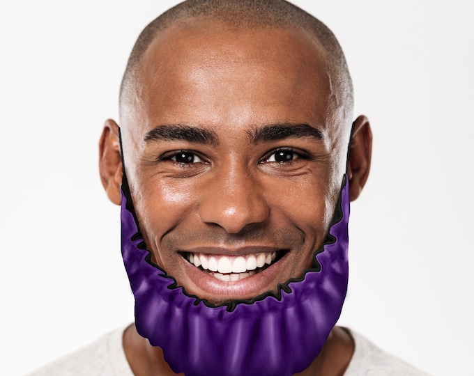Satin Beard Rag Hair Protector Beard  Bonnet Beard Bib for Sleep Protection over Food Moisturise Adjustable Ear Elastic Washable