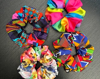 Cotton Scrunchies 5 Sizes Easy Stretch Elastic for Curly Long Ponytail Pineapple Style Hair No Crease Kind to Hair No Pull Machine Wash