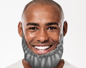 Satin Beard Rag Single Colour Beard Protector Beard Bonnet Bib Sleep Protect over Food Moisturise Adjustable Ear Elastic Washable UK Made