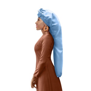 Extra Long Satin Sleep Bonnet: Non-Slip Hair Protection, Braids & Locs