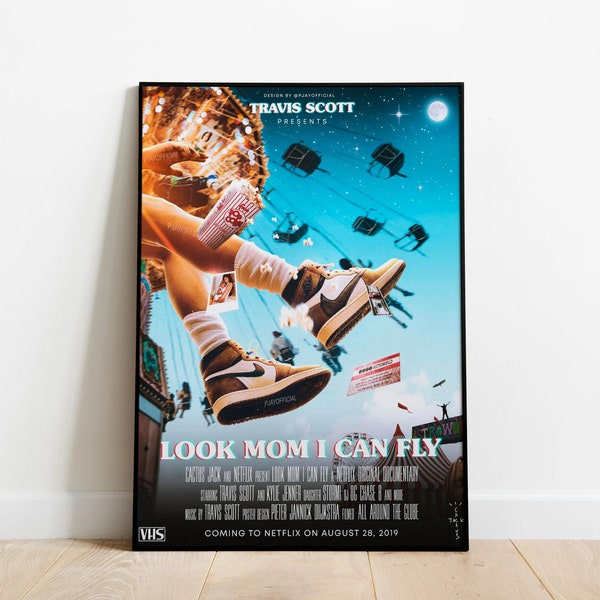 Travis Scott - Look Mom I Can Fly movie poster Astroworld Jordan Utopia