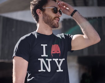 Devil of Hell's Kitchen Shirt / New York Love / Short-Sleeve Unisex T-Shirt / White & Red Design