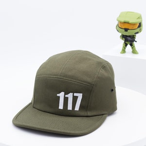 Chief 117 Five Panel Cap / Halo Inspired Hat / Master Chief Hat Embroidered