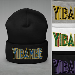Yibambe Black Panther Beanie Embroidered / Multiple Styles