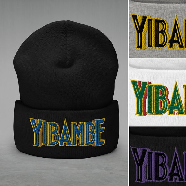 Yibambe Black Panther Beanie Brodé / Styles multiples