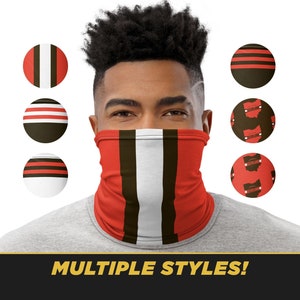 Cleveland Browns Neck Gaiter / Washable & Reusable Face Cover