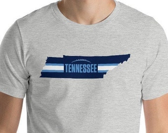Tennessee Football Tennessee Outline Short-Sleeve Unisex T-Shirt (Dark Blue Design)
