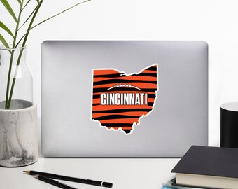 Cincinnati Bengals Sticker Ohio Outline - Multiple Styles & Sizes