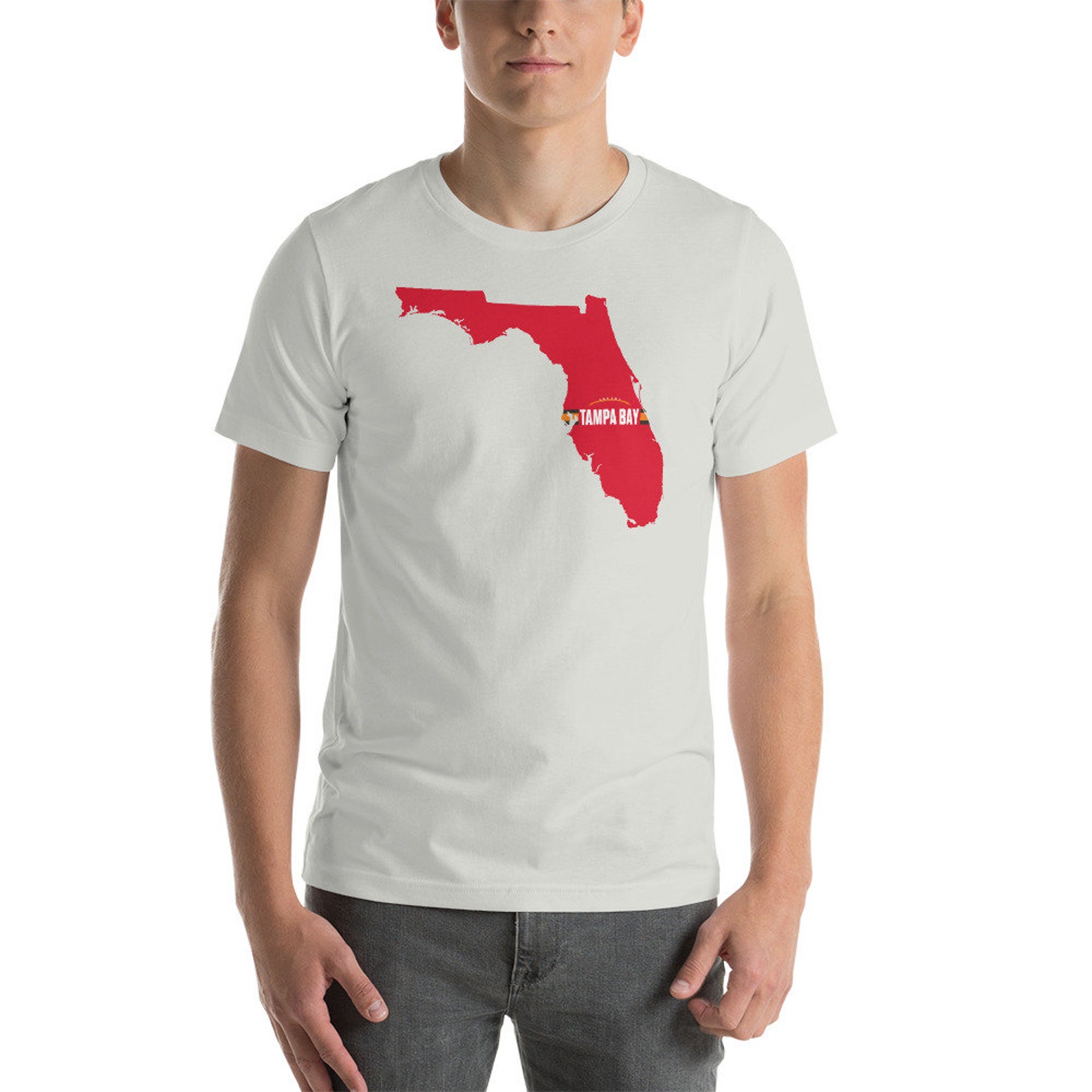 Tampa Bay Football Fan T-Shirt – Tennessee Orange Color, 100% Cotton Tee, Unlicensed Fan Apparel (Sizes SM-5XL) - View #10