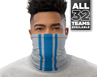 Detroit Football Helmet Neck Gaiter / Washable & Reusable Face Cover