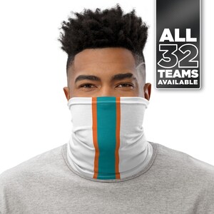 Miami Fußball Helm Hals Gaiter / waschbar & wiederverwendbare Gesichtsabdeckung