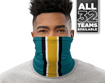 Jacksonville Football Home Stripe Neck Gaiter / Washable & Reusable Face Cover