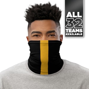 Pittsburgh Football Helmet Neck Gaiter / Washable & Reusable Face Cover