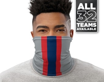 New England Football Home Stripe Neck Gaiter Alt / Washable & Reusable Face Cover