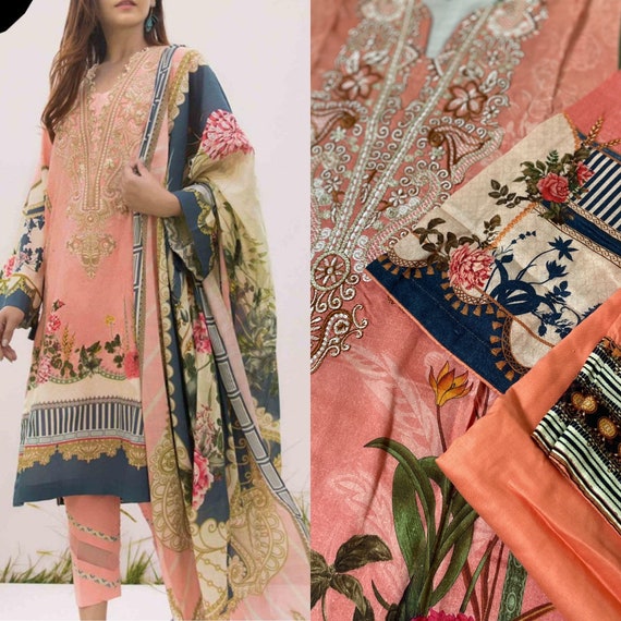 Readymade Indian Suit Winter Linen Dress Pakistani Salwar Suit Wool Shawl Etsy