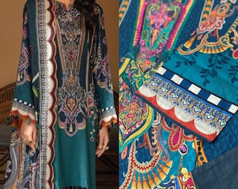 Readymade Pakistani designer dress indian dress salwar kameez green
