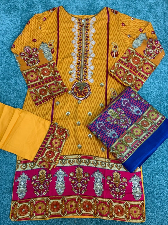 Readymade Indian Suit Winter Linen Dress Pakistani Salwar Suit Wool Shawl Etsy