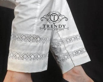 Embroidered trousers pants Capri Pakistani indian clothing