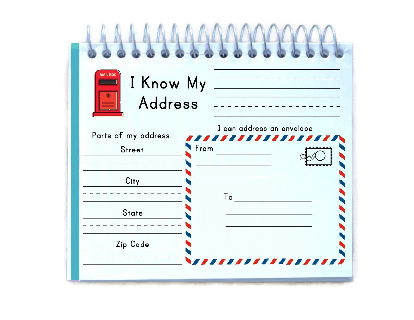Learn My Address Printable