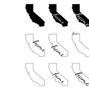 Californie SVG Bundle, Californie SVG, Clipart État, couper des fichiers pour la silhouette, des fichiers pour Cricut, Svg, Dxf, Png, Californie Vector Design
