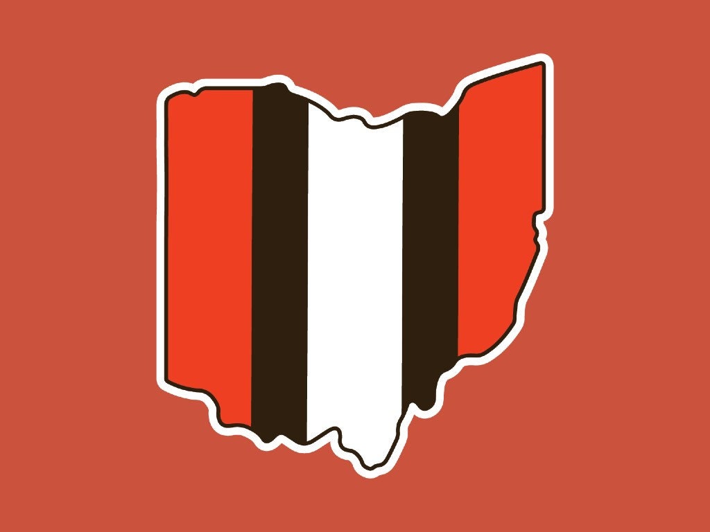 Cleveland Browns Pennant Sticker Vinyl Decal / Sticker 10 sizes!!