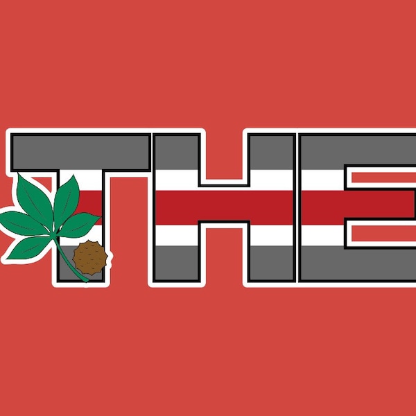 The State Of Ohio, Ohio state, Laptop Sticker, Scarlet And Gray, Buckeye Leaf, State Ohio Gift, Gift For Him, Car Decal, Fathers Day