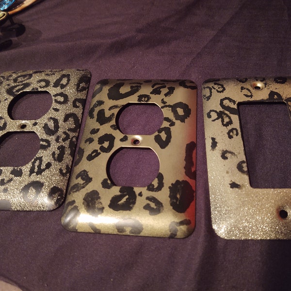 Leopard Print Inspired Switchplate Covers