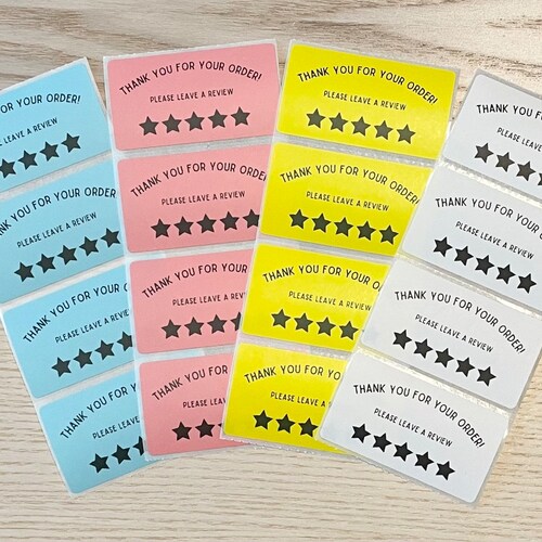 36 Review Stickers Business Packaging Stickers Small Etsy