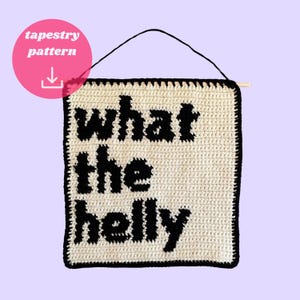 What the Helly - Virkat mönster för gobeläng - Digital nedladdning