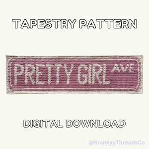 Pretty Girl Avenue – Häkelmuster für einen Wandteppich – Digitaler Download