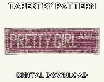 Pretty Girl Avenue - Crochet Tapestry Pattern - Digital Download