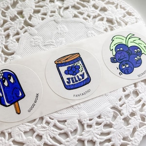 ヴィンテージ グレープ スクラッチ アンド スニフ 光沢ステッカー セット - ヴィンテージ ステッカー - グレープ ゼリー スクラッチ アンド スニフ ステッカー