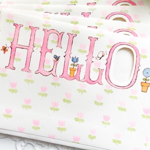 4 - Buste vintage "Hello" - Buste vintage - Carta vintage - Cancelleria - Posta felice - Diario di posta indesiderata