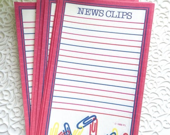 1986 "News Clips" Stationery Sheets - Vintage Paper - Junk Journal Supply - Mixed Media - Journal Supply - Vintage Stationery