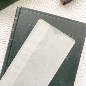 6 Vintage Negafile Long Glassine Envelopes - Vintage Glassine - Paper Ephemera - Journal Supplies - Junk Journal Supply -