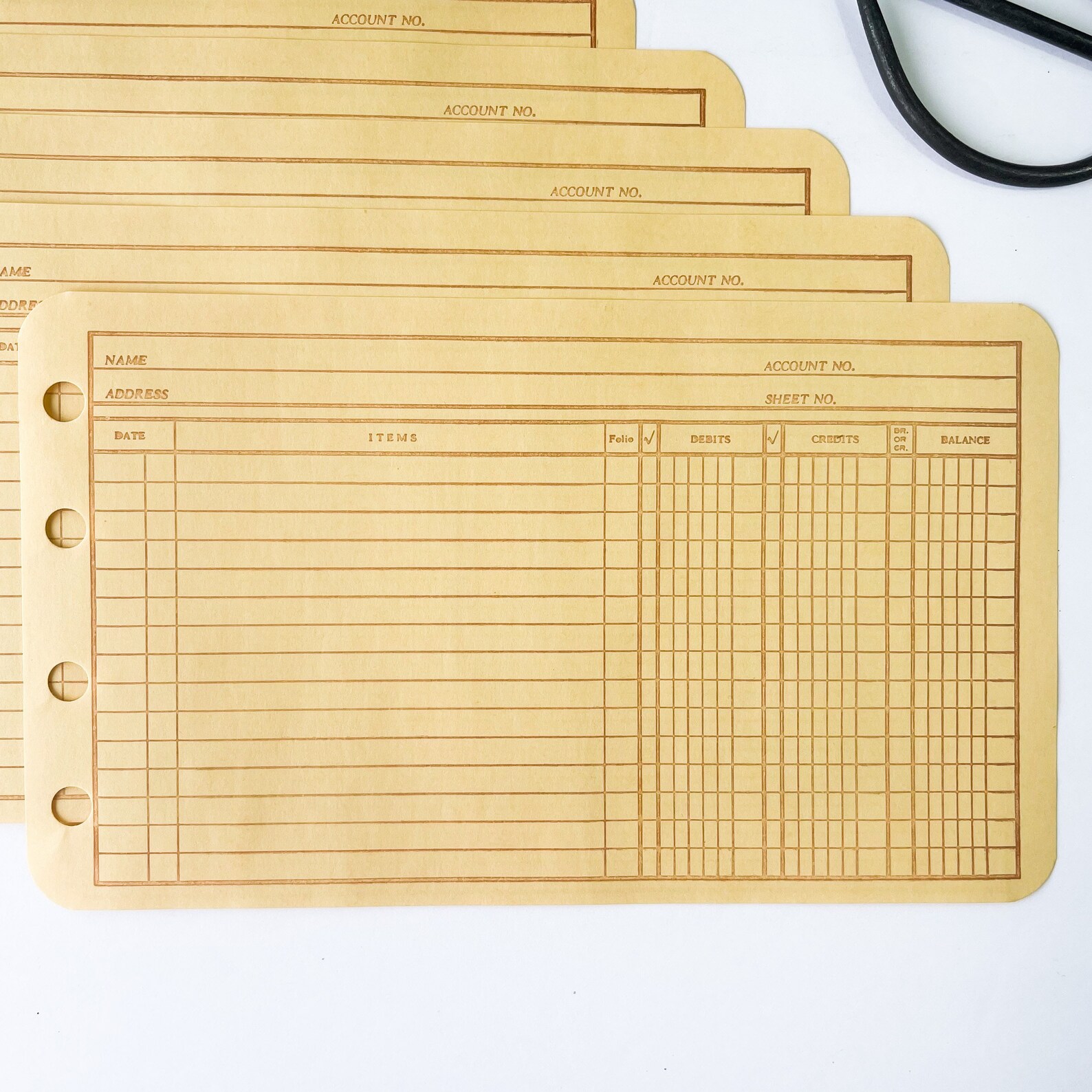 Vintage Yellow Ledger Paper Vintage Journal Paper Junk Etsy