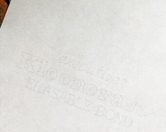 10 arkuszy – Papier do pisania Vintage Executive Kleenerase zmazywalny Bond – średnia gramatura – Papier do dziennika – papier vintage