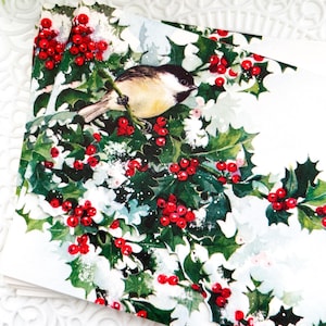 6 Vintage Ambassador Winter Bird Postalettes - Cancelleria Vintage - Biglietti Pieghevoli - Ephemera - Junk Journal - Scrapbooking - Forniture per Diari