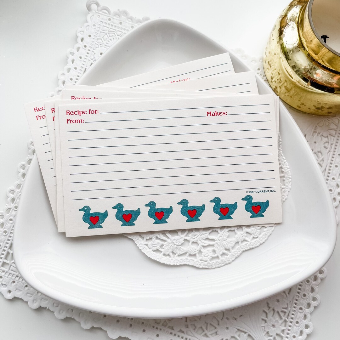 1987 Current Recipe Cards Ephemera Junk Journal Scrapbooking Cooking