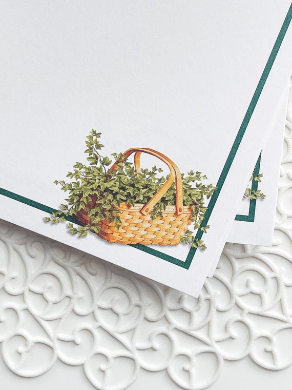 Vintage Longaberger Basket Note Sheets: Happy Mail Stationery