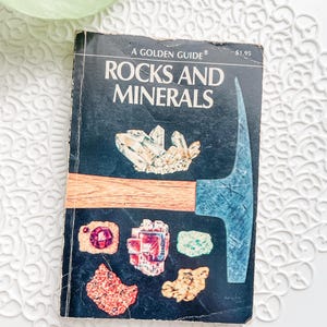 1957 - Rocks and Minerals - A Golden Guide - Vintage Reference Book - Golden Guide - Journal Supply - Junk Journaling